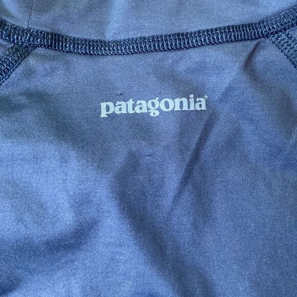 Patagonia Womens Short Sleeved Micro Swell Rashguard XL Navy Blue - Picture 4 of 12
